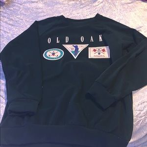 Green Vintage-Style Golf Crewneck